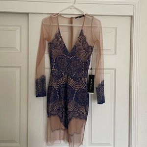 SOLD - for love and lemons blue lace antigua dress